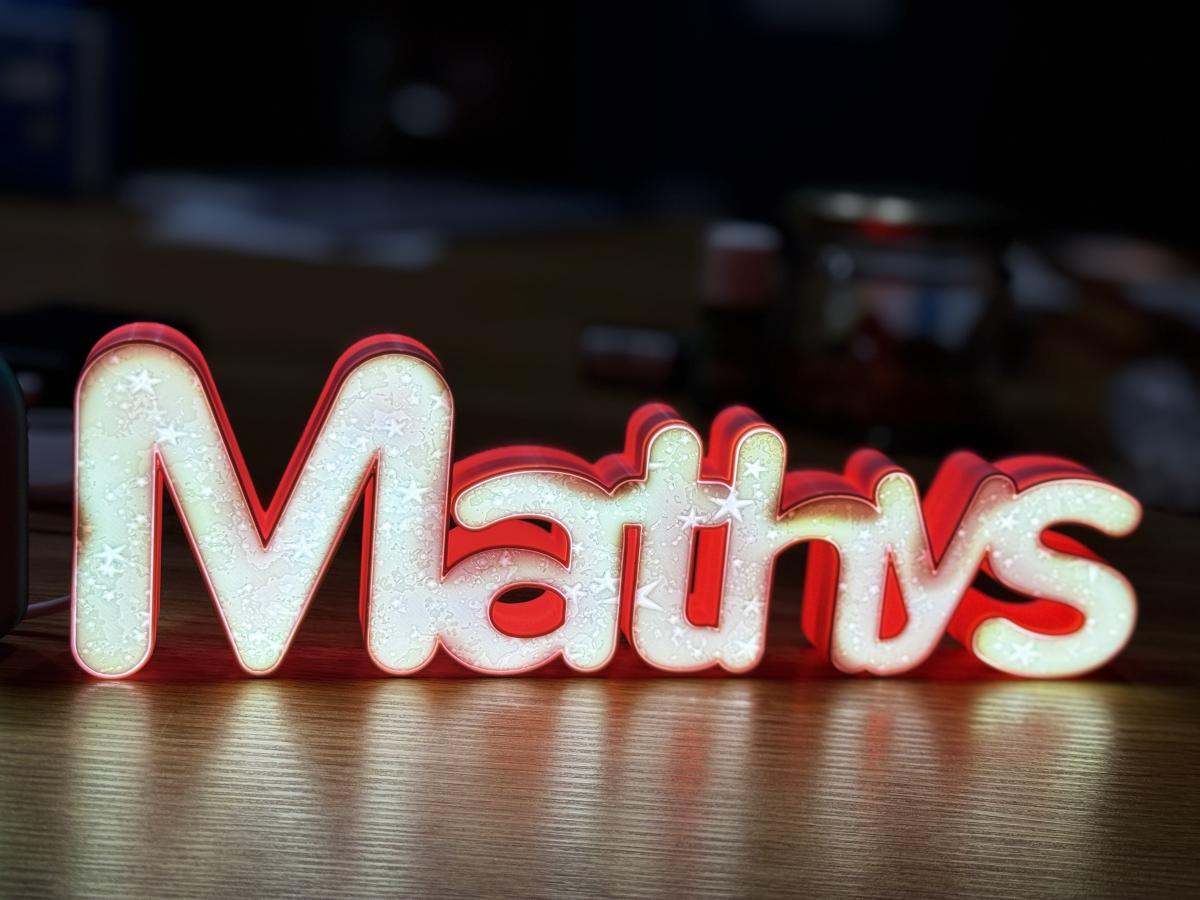 Petit prénom lumineux